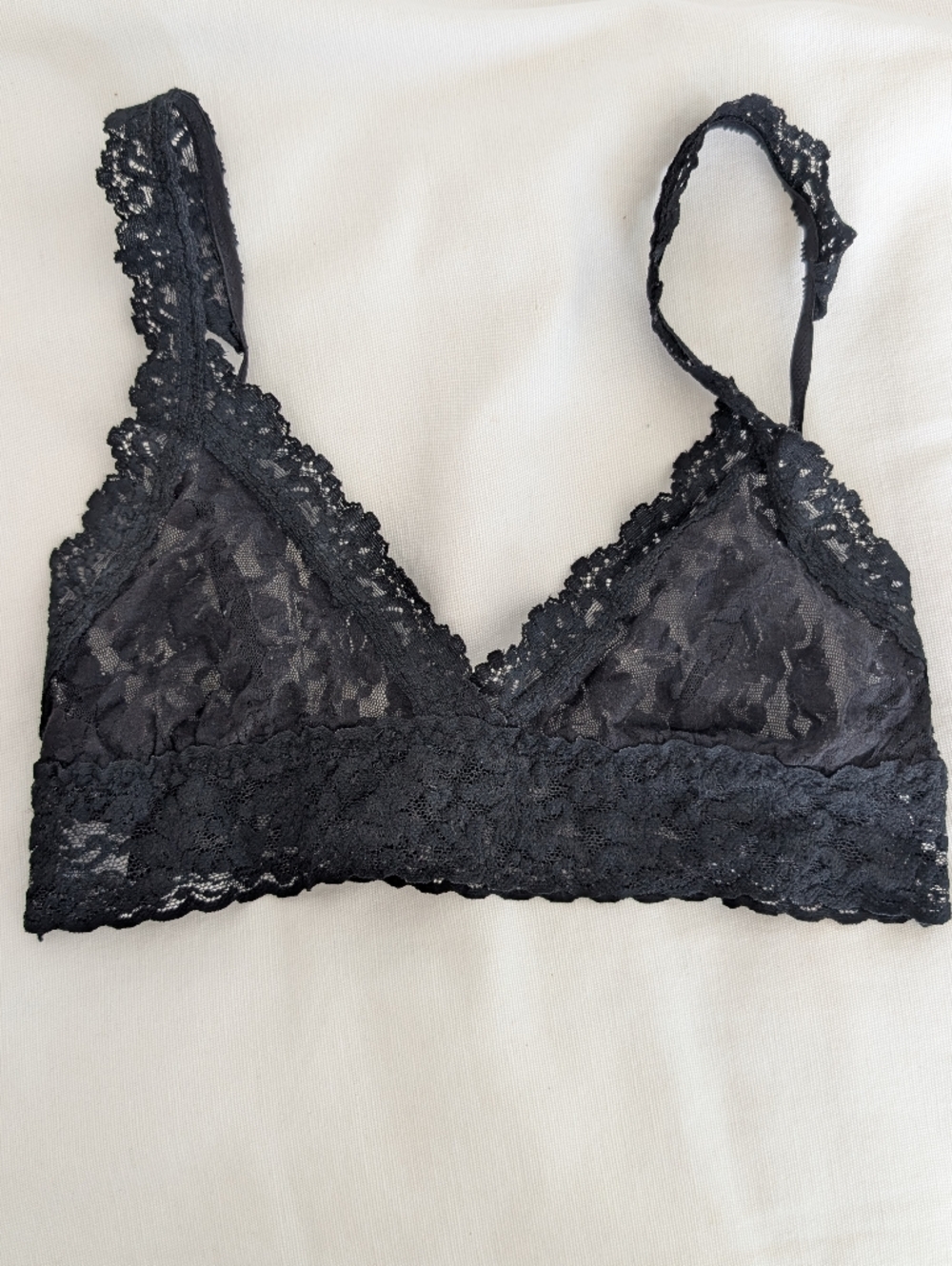 Hanky Panky Black Lace Triangle Bralette